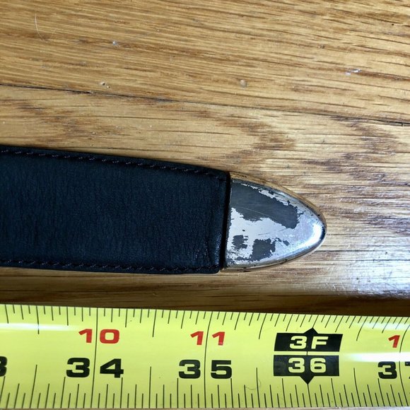 Vintage Erreghè Gray Embroidered Leather Belt Made in Italy Size Small - Picture 8 of 9